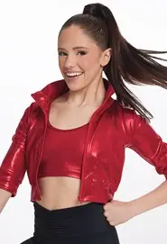 Cropped Metallic Jacket