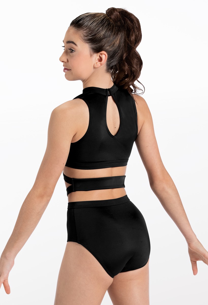High Neck Crossed Waist Dance Leotard | Balera™