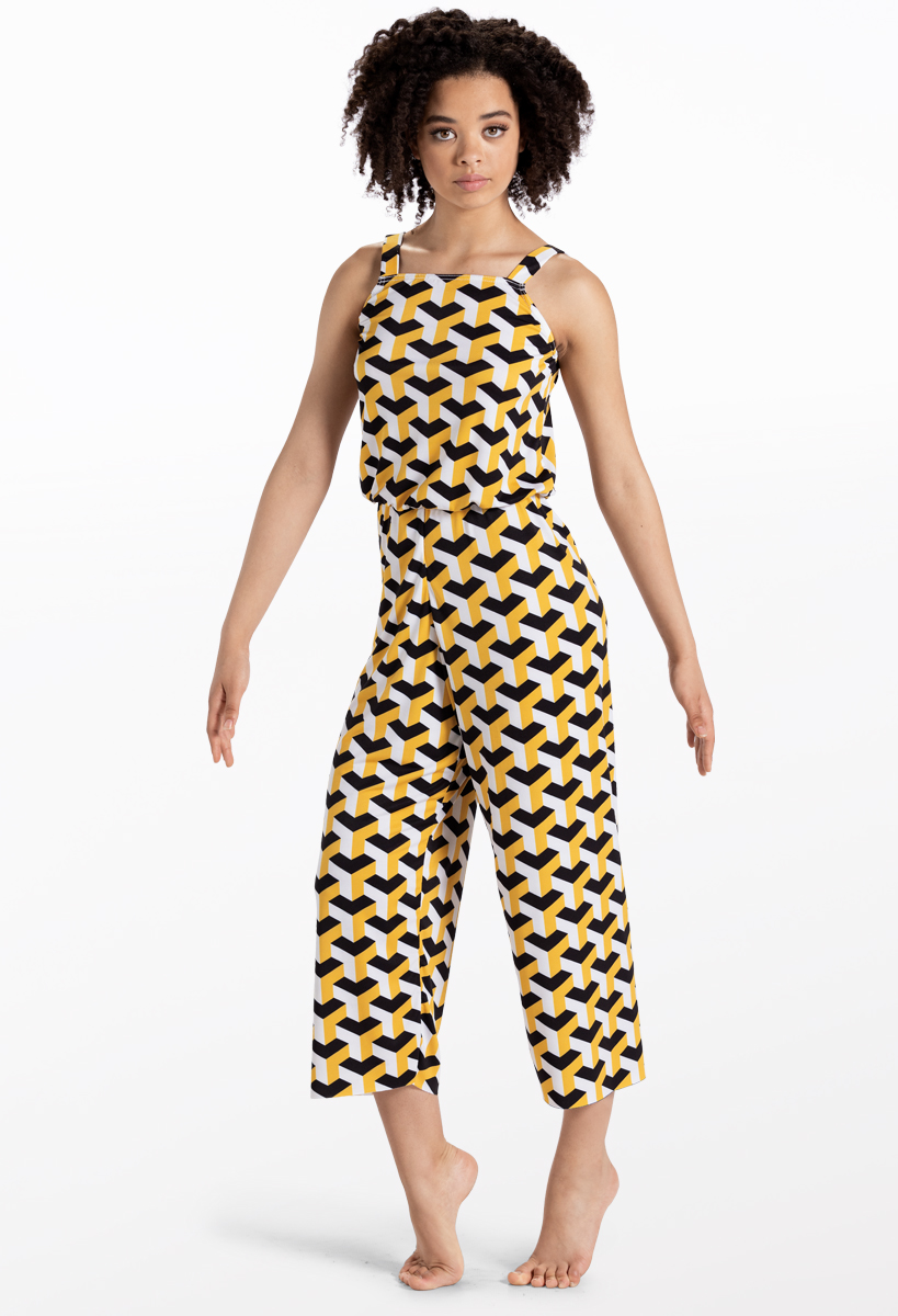 Printed Matte Jersey Wide Leg Jumpsuit | Balera™