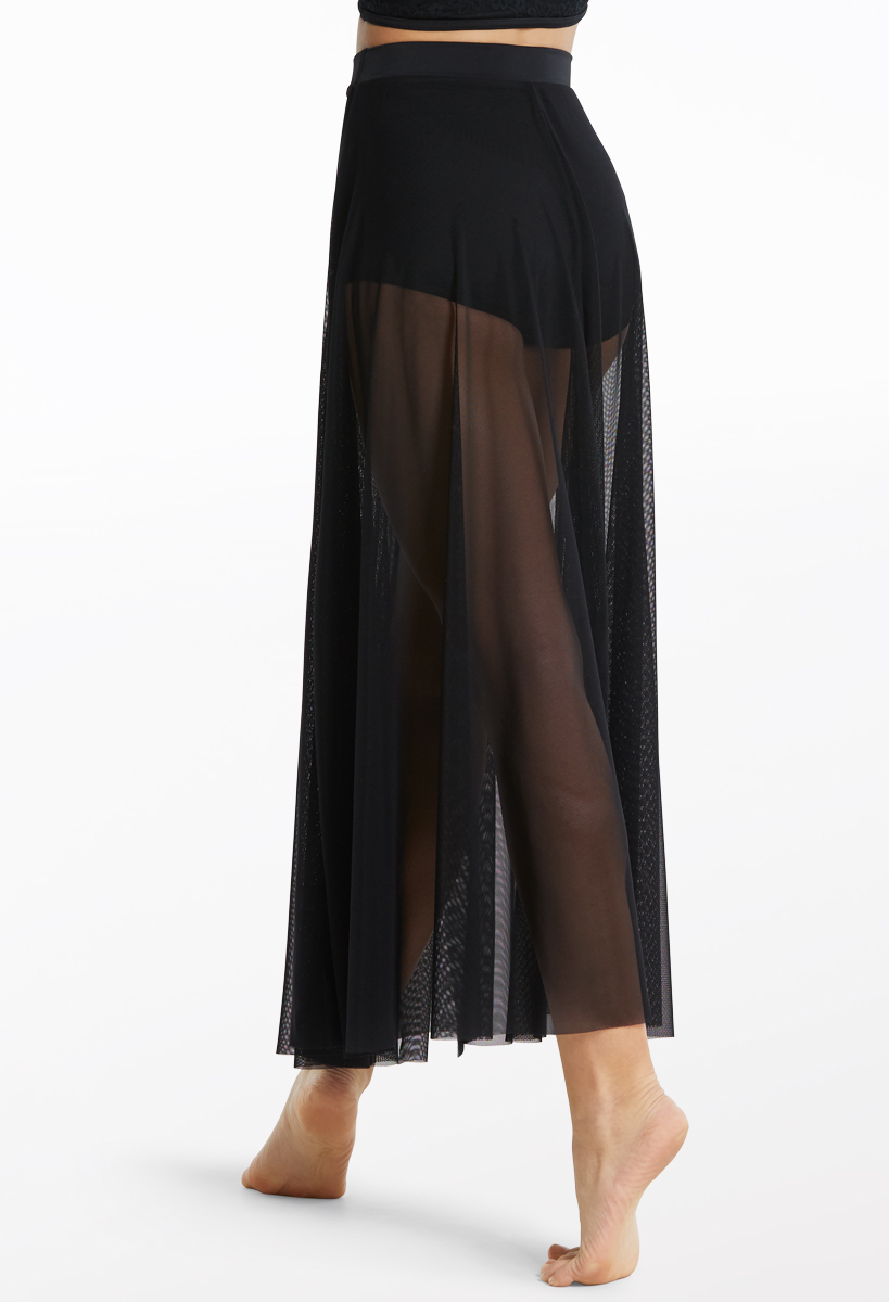 High Waist Mesh Maxi Skirt | Weissman®