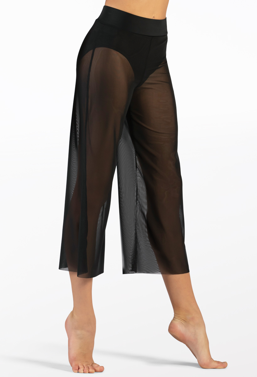 Mesh Mid Rise Power Mesh Culotte Pants | Balera™