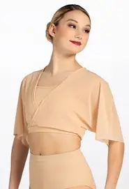 Flutter Sleeve Cross Crop Top