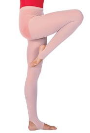 Salmon pink, theatrical pink, convertible - ballet tights - what