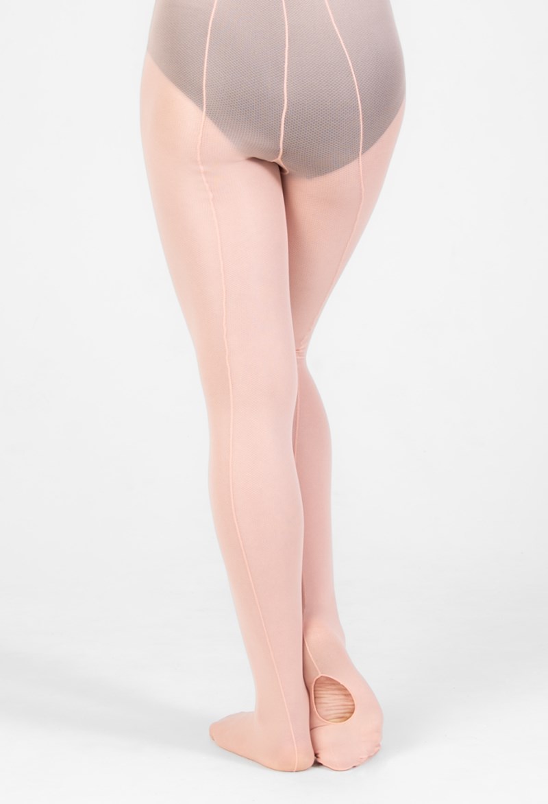 Debut classic footed ballet tights with back seam. 100% Nylon