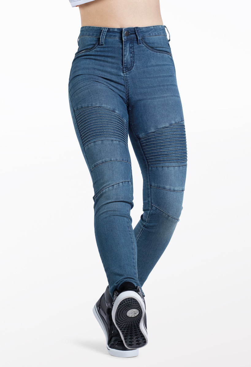 Women's Slim Tight Denim Jeans Stitch Belt Loop Pockets Jeggings Leggings Pants 