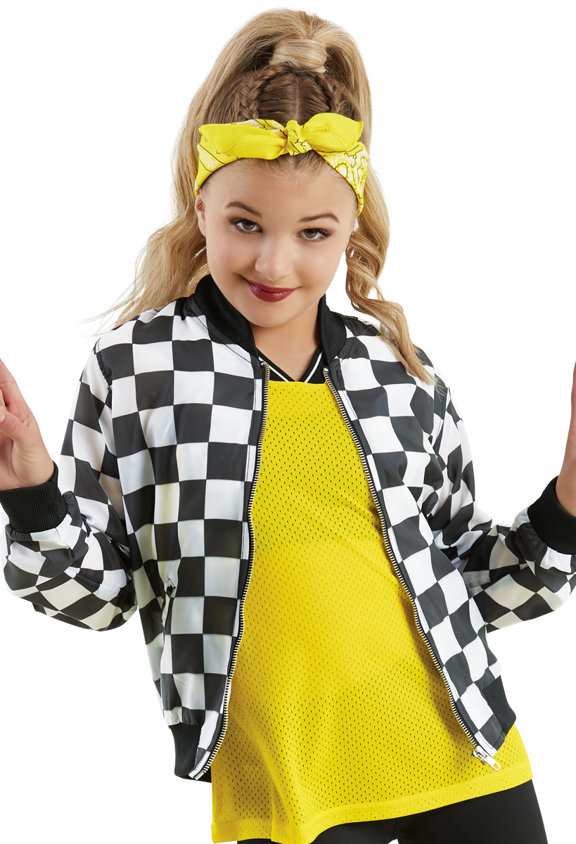 Checkerboard bomber jacket best sale