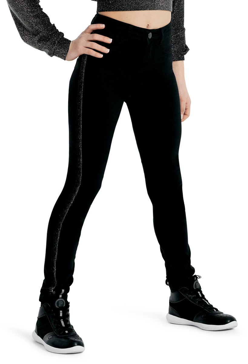 jeggings with stripe down the side