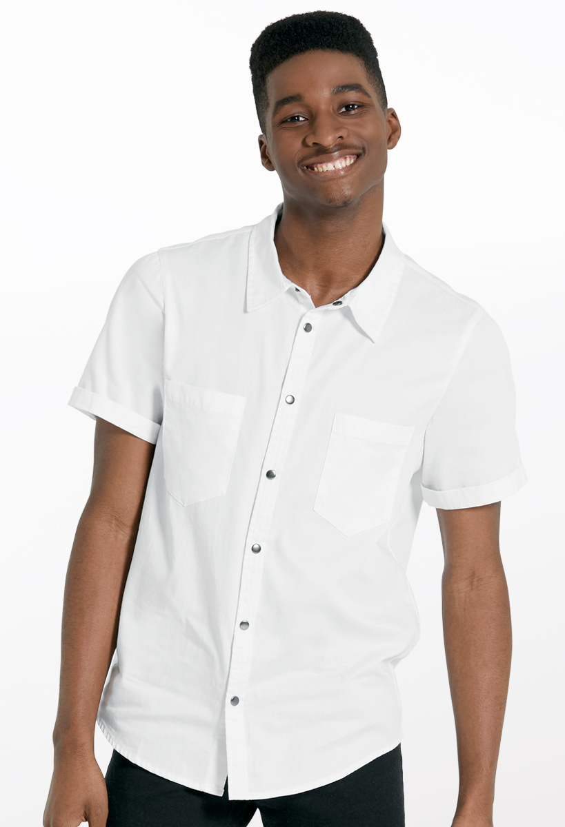 Unisex Short Sleeve Snap Collar Shirt | Weissman®