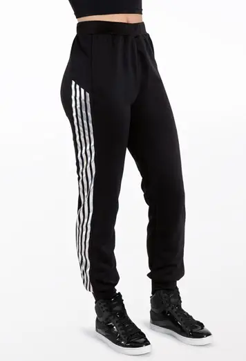 Hologram Stripe Jogger Pants