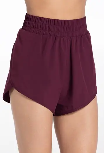 Woven Tech Dolphin Hem Shorts