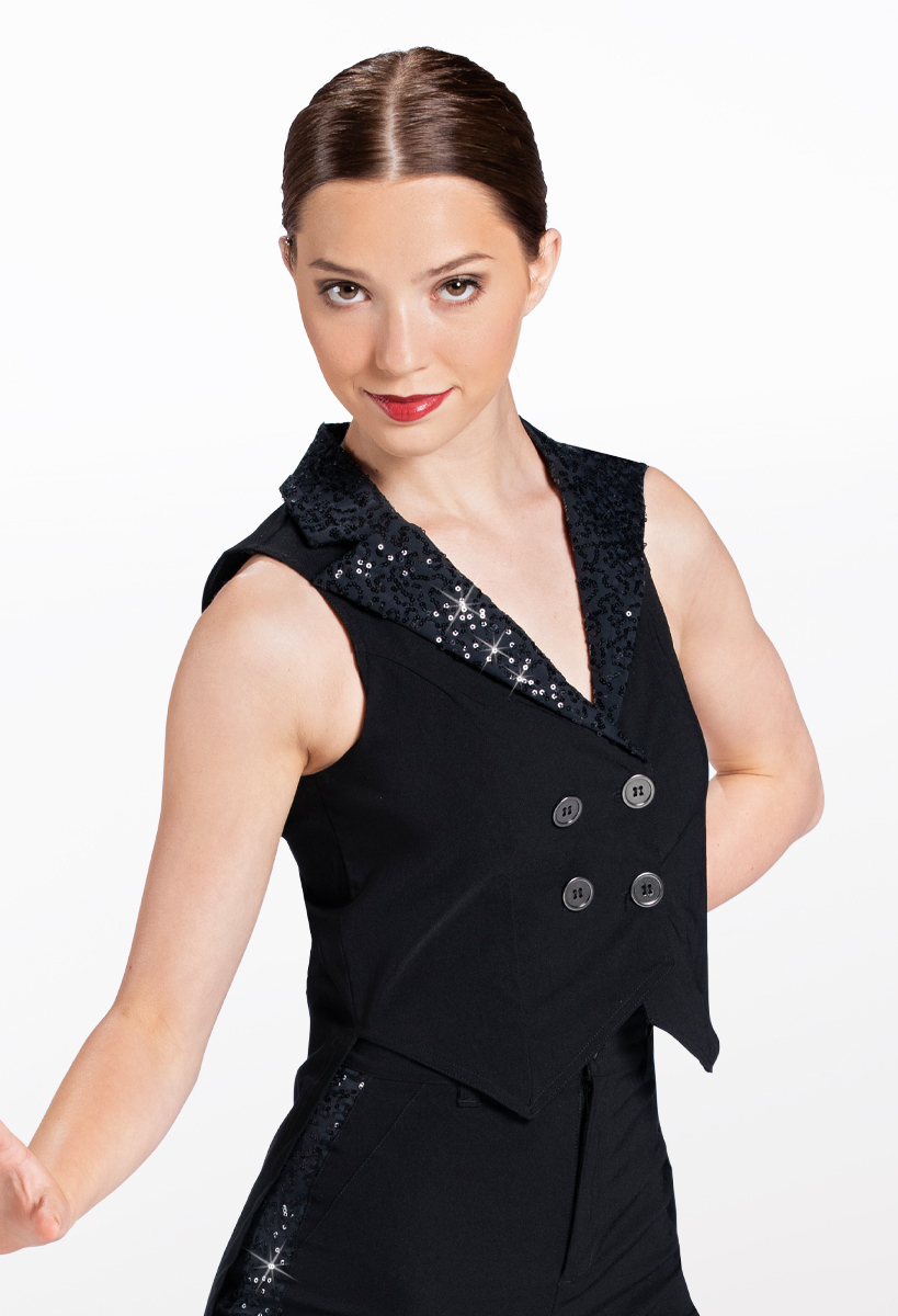 Sleeveless Tailcoat With Sequins 
