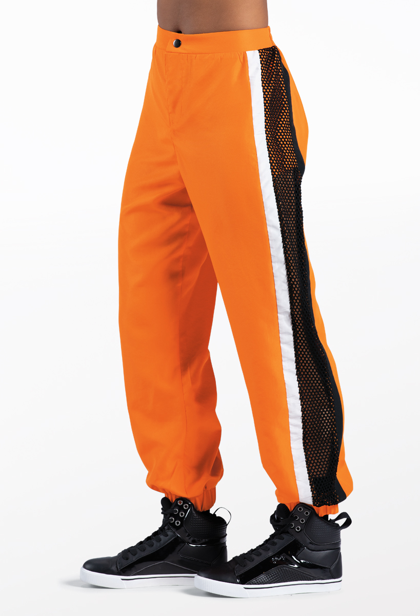 Track pants hotsell orange stripe