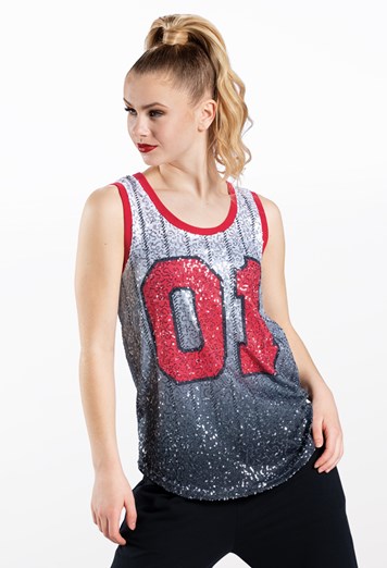 Ombre Sequin Basketball Jersey