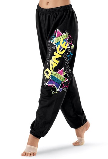 sweatpants with print on front