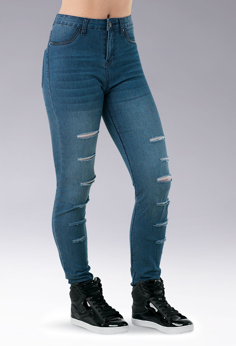Slashed Hip-Hop Skinny Jeans | Urban Groove®