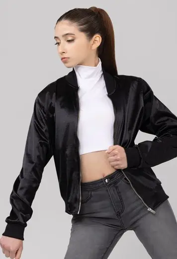 Satin Bomber Jacket