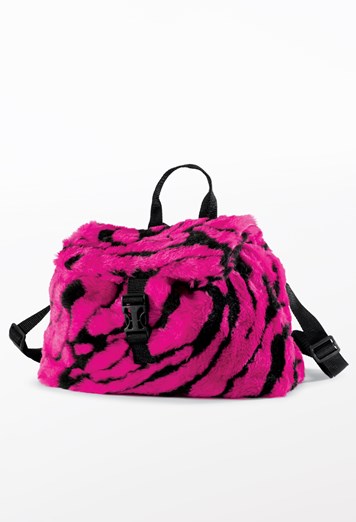 Faux Tiger Fur Mini Backpack