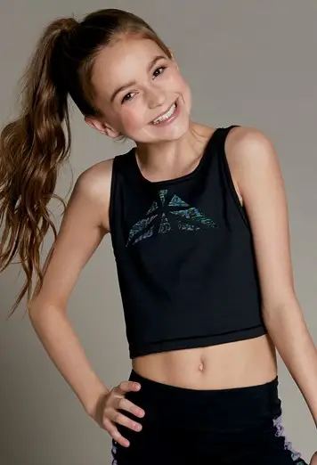 Macie Laser Cut Crop Top