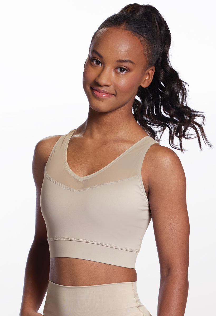 FlexTek And Mesh Racerback Crop Top | FlexTek®
