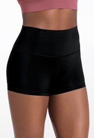 Essential Spandex Black Dance Shorts for Girls