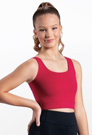 NWOTS Pizzazz Red Glitter Sparkle Sports Bra Racer Back Adult S Cheer  Gymnastics