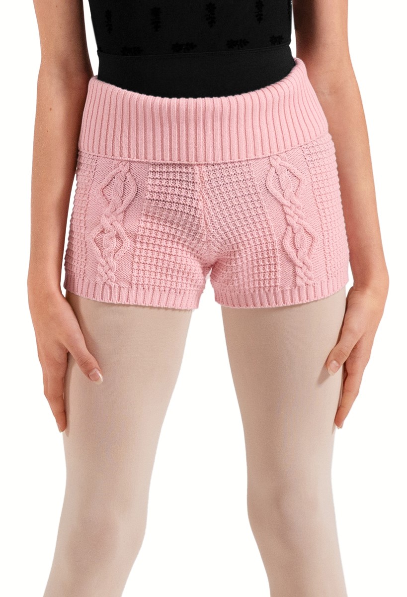 【Fiorforte】garter knit short pants /ピンク Maya Cable Knit Shorts | Bloch