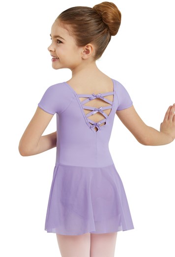 Kids Cap Sleeve Lattice Dress