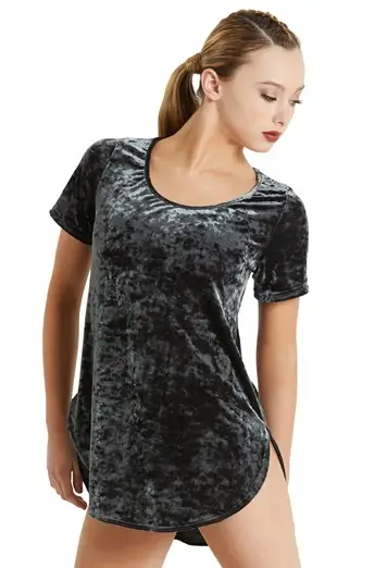 Crushed Velvet T-Shirt Dress