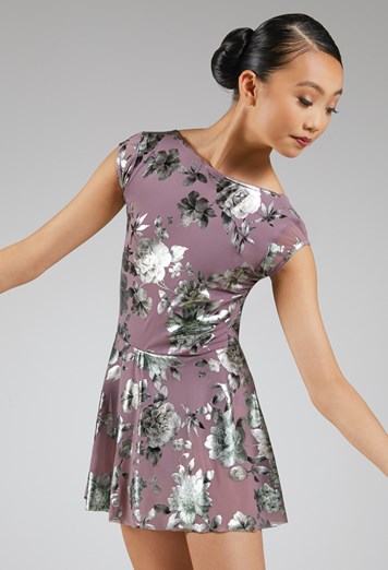 Metallic Floral Dress