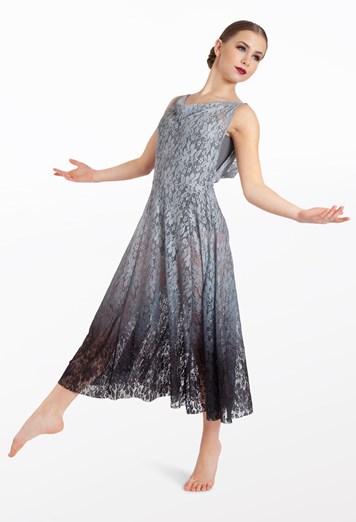 Printed Ombre Lace Cowled Dance Dress | Weissman®