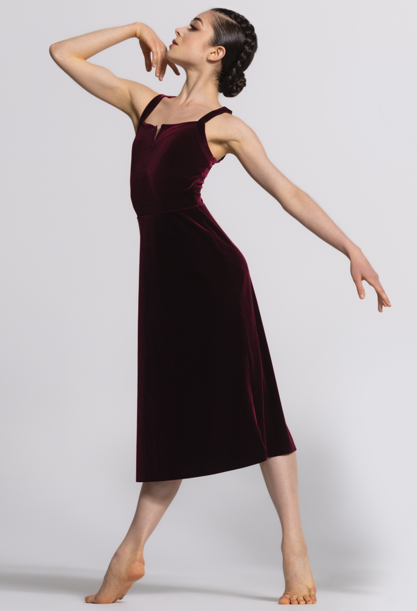 knee length dresses for ladies Simple Times Velvet Dress – The Sassy Owl Boutique main image 0