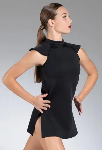 Exaggerated Shoulder Dress