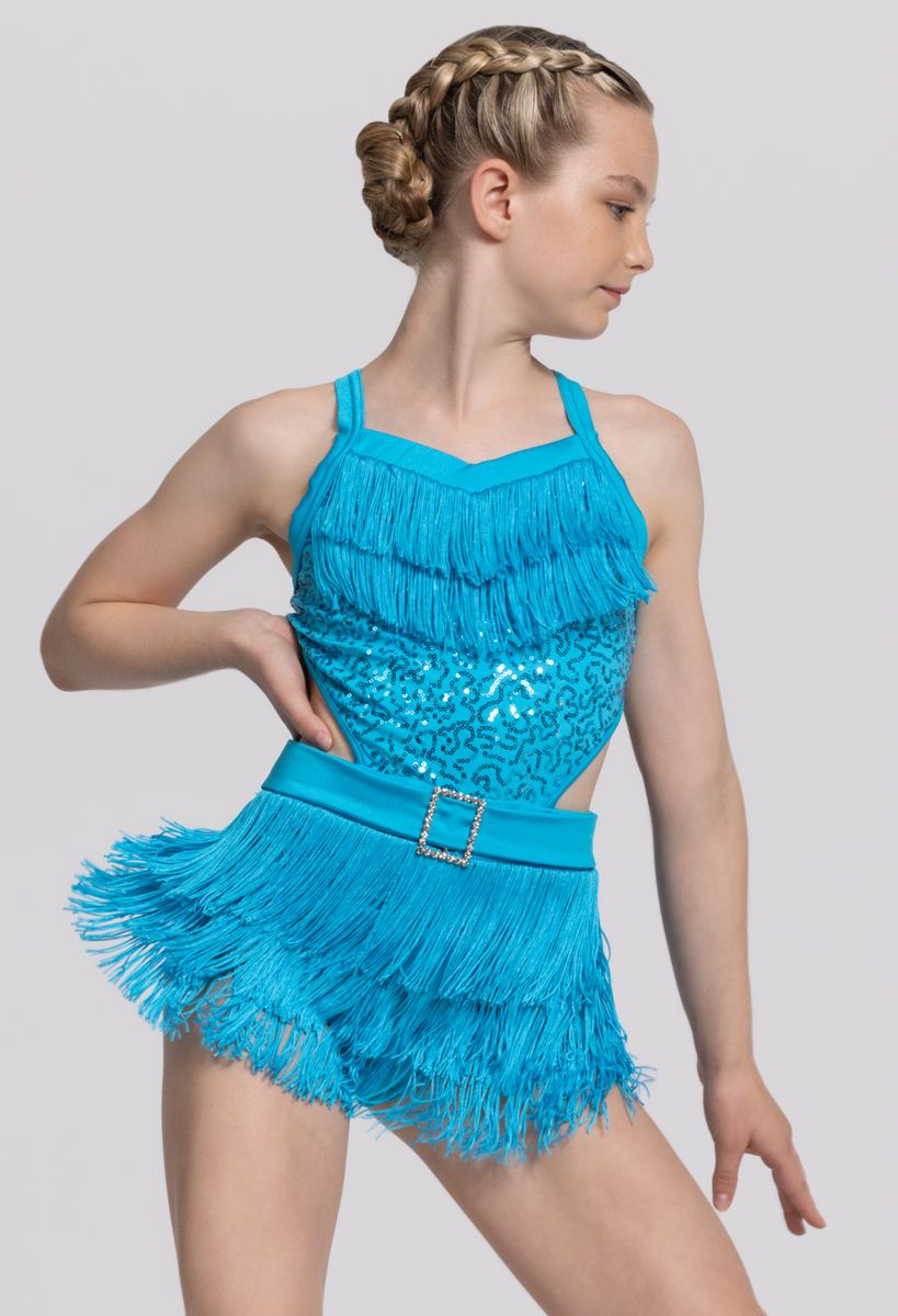 Rhinestone Belted Fringe Dance Dress | Weissman Rhinestone Belted Fringe Dance Dress | Weissman