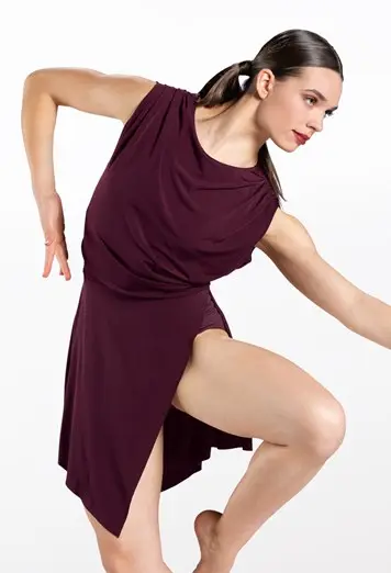 Ruched Matte Jersey Dress