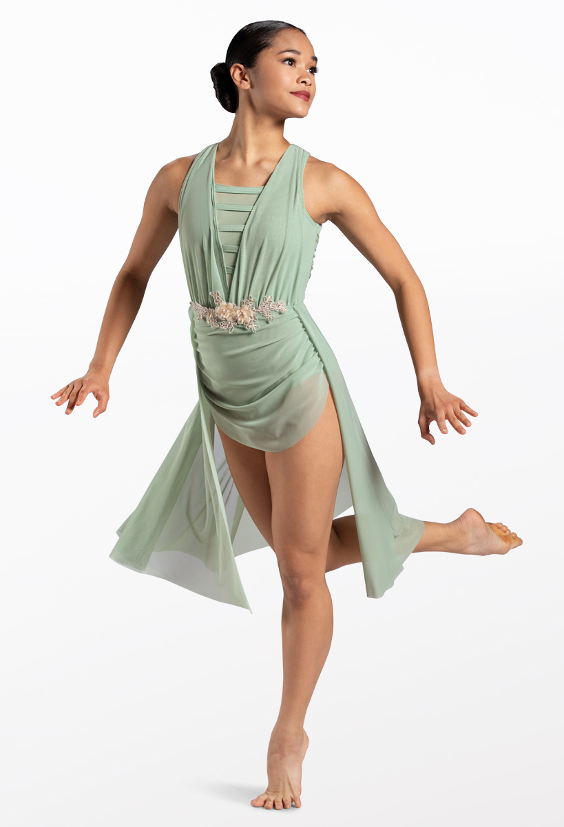 Mesh Midi Back Panel Dance Leotard | Weissman®