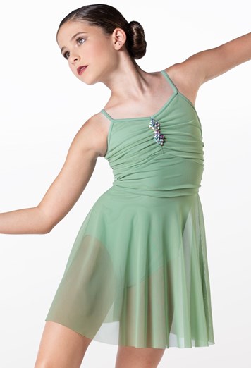Jeweled Pinch-Front Dress
