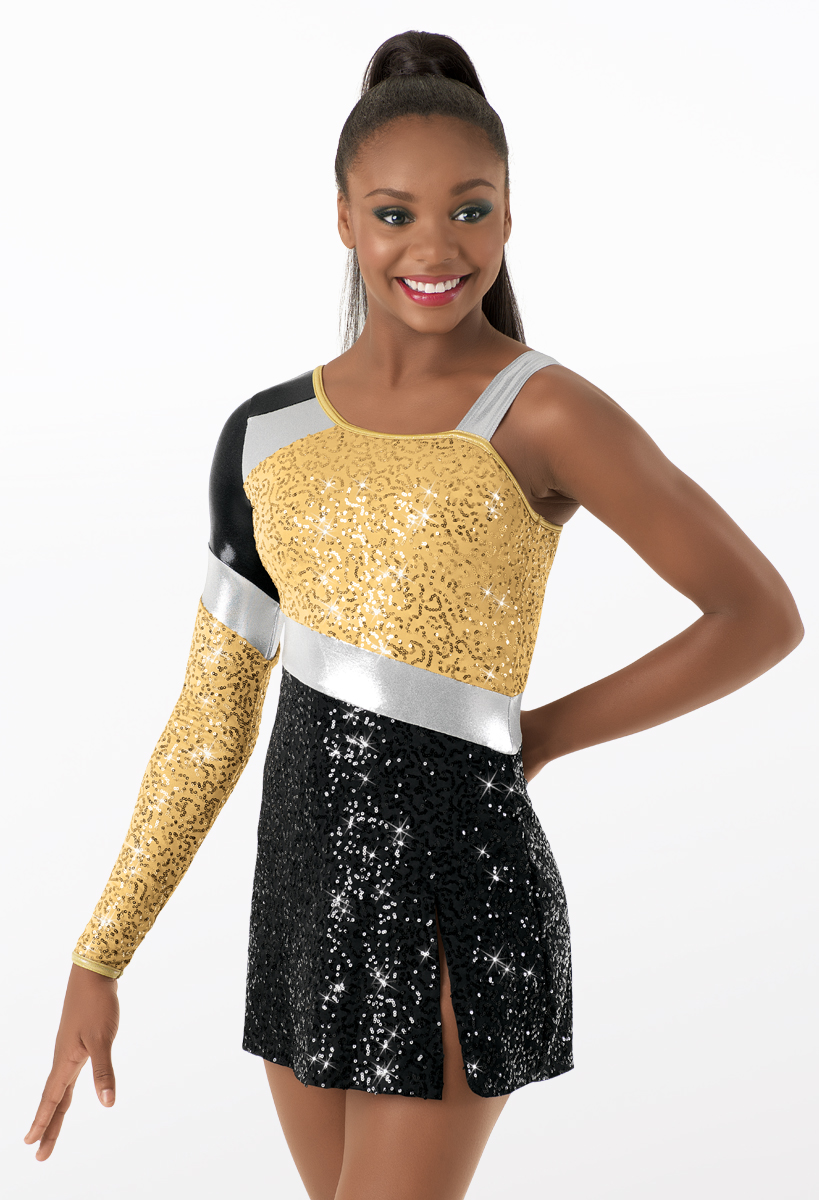 Gold dance costume best sale