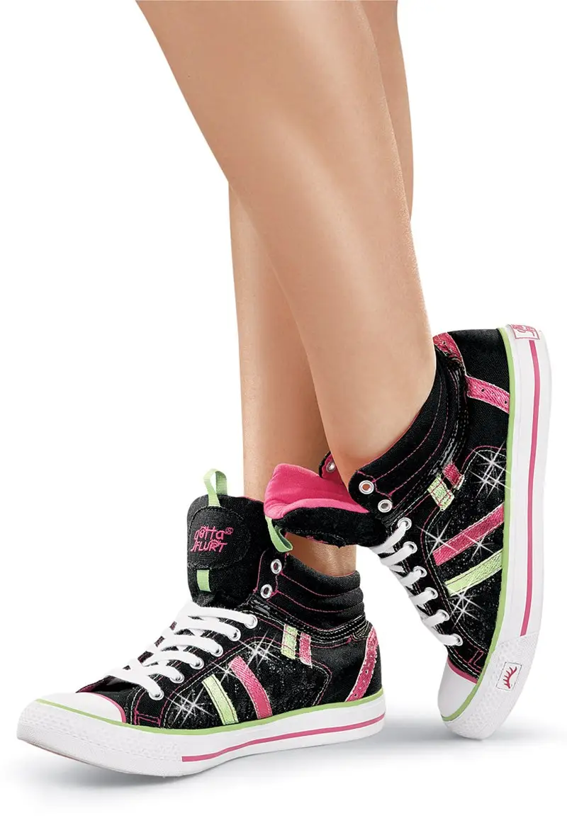 Glitter High Top Dance Sneakers Gotta Flurt