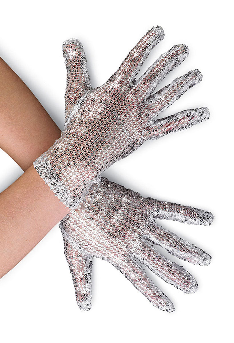 Best for Ages 5-10 Sparkling Sequin Gloves Yabber Michael Jackson Costume Gloves Child Size Dress Up / Dance / Ice Skating / Party 