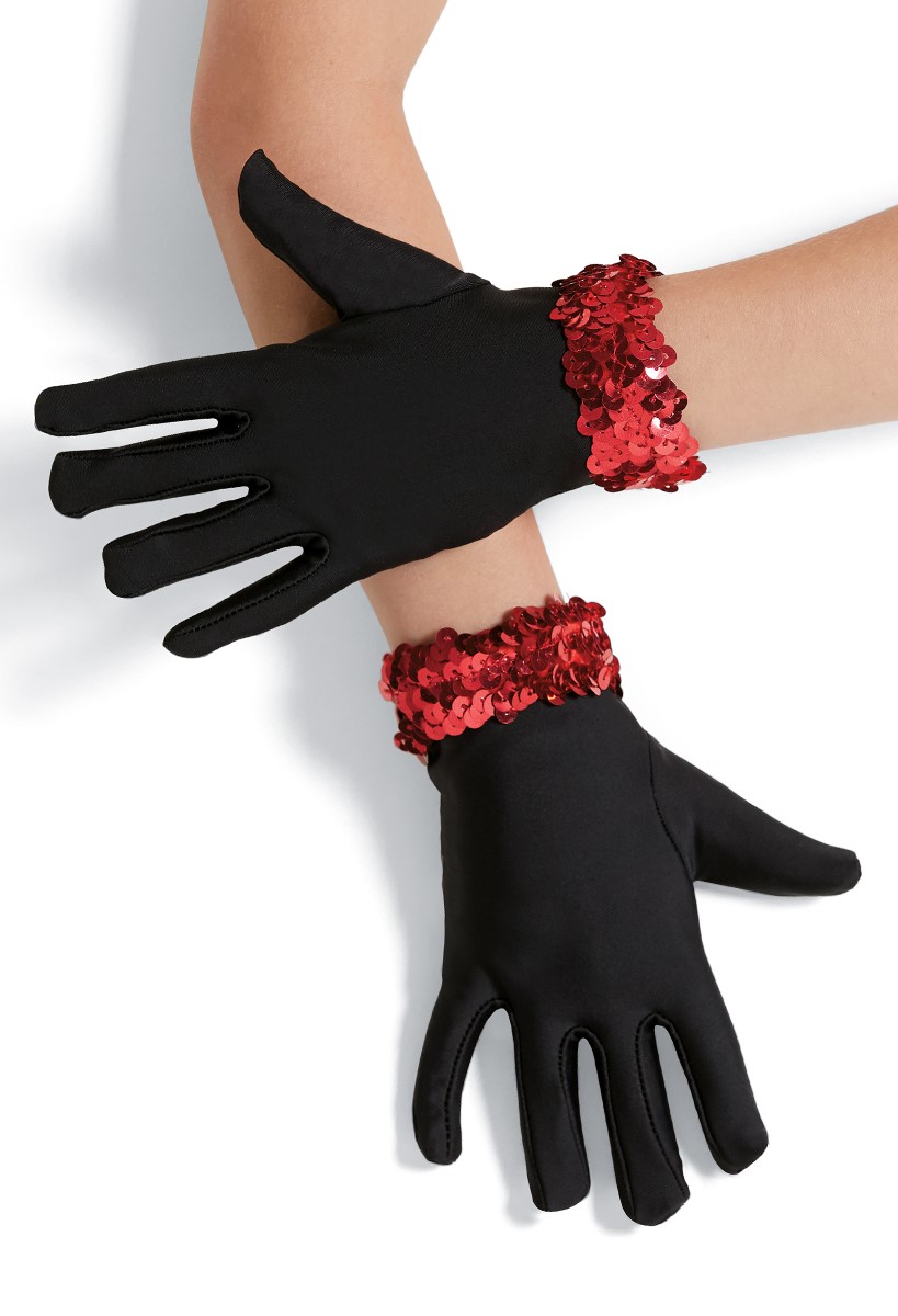 Balera Dance Costume Fingerless Gloves Stretch Lace 