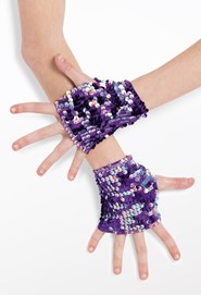 Hologram Sequin Mitts