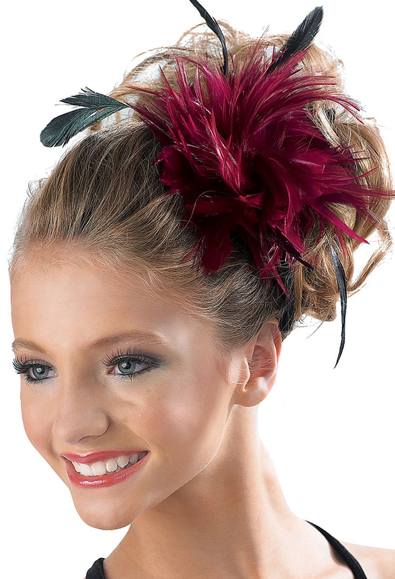 Feather Pouf Hair Clip Costume Accessory