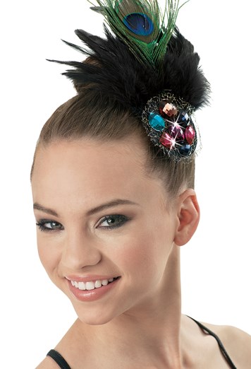 Jeweled Feather Headpiece