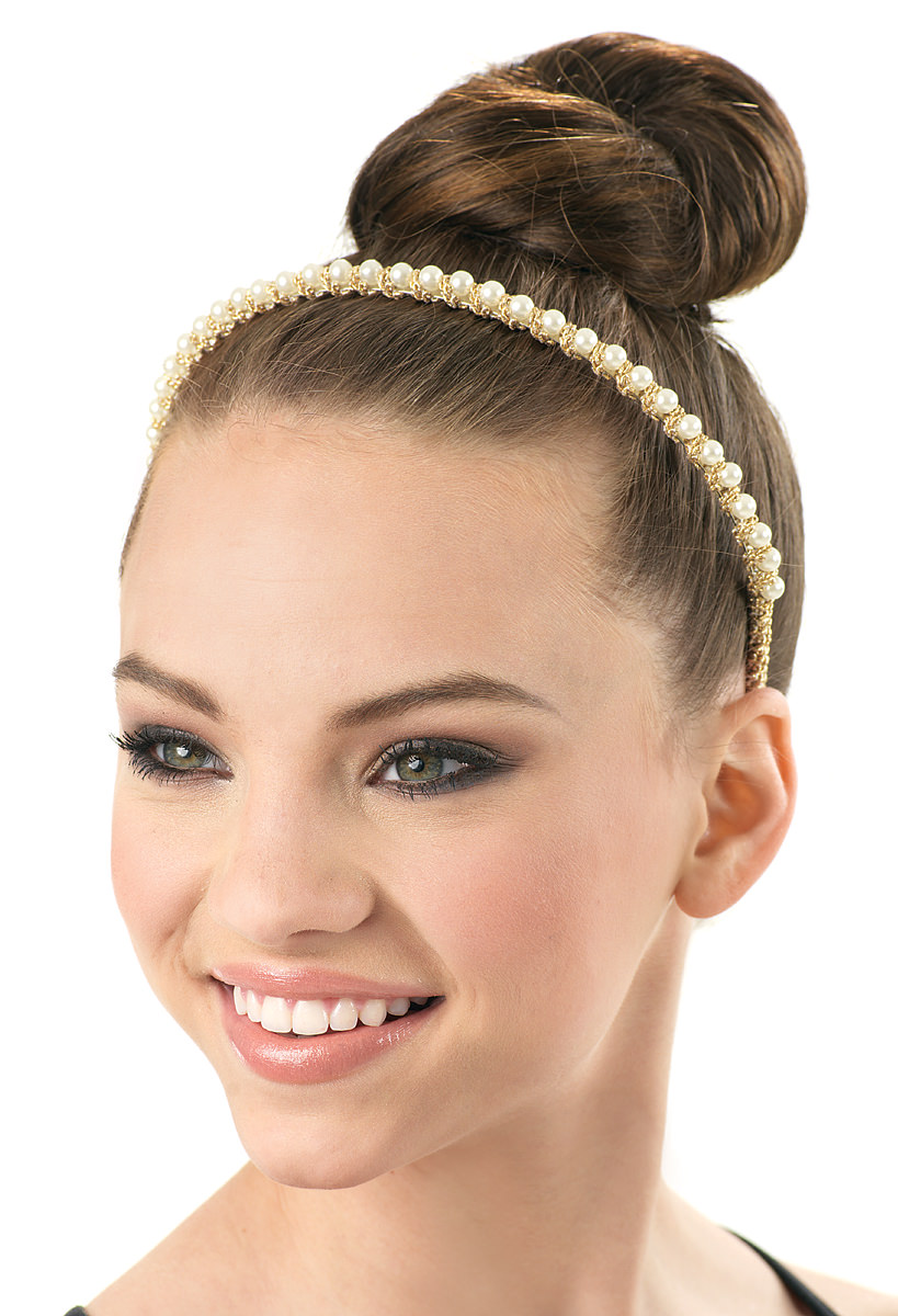 gold pearl headband