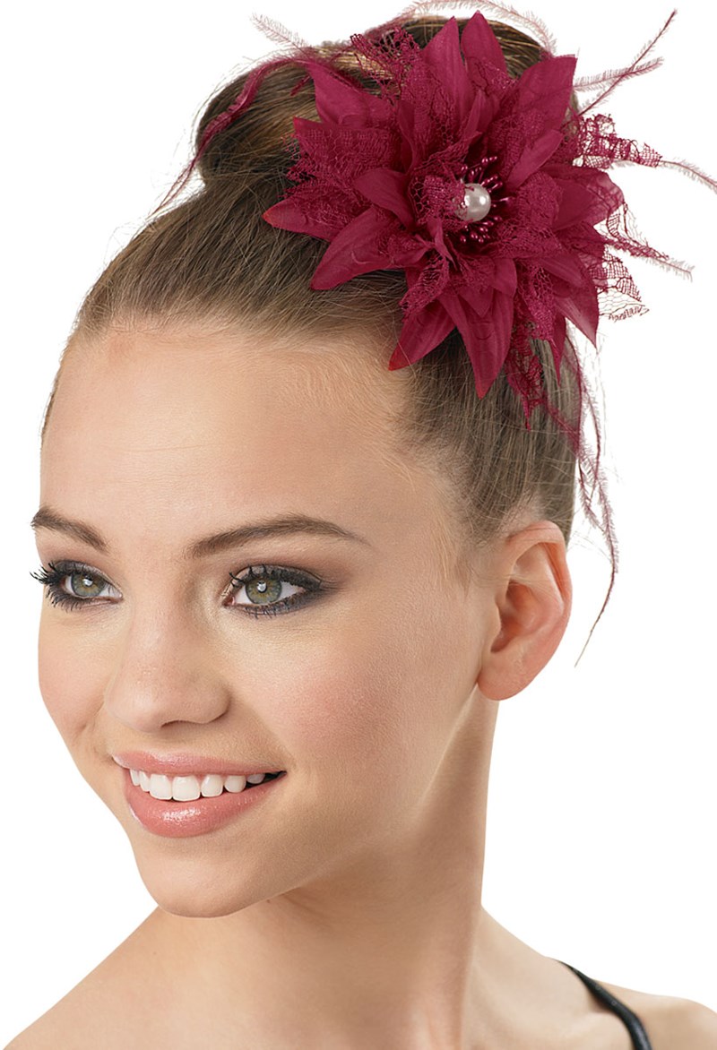 Lace & Feather Pearl Flower Hairpiece Weissman®