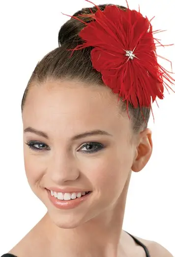 Feather Flower Hair Clip
