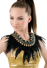Jeweled Feather Collar