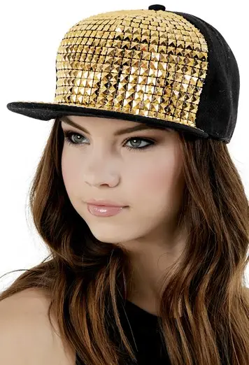 Studded Flat Bill Hat