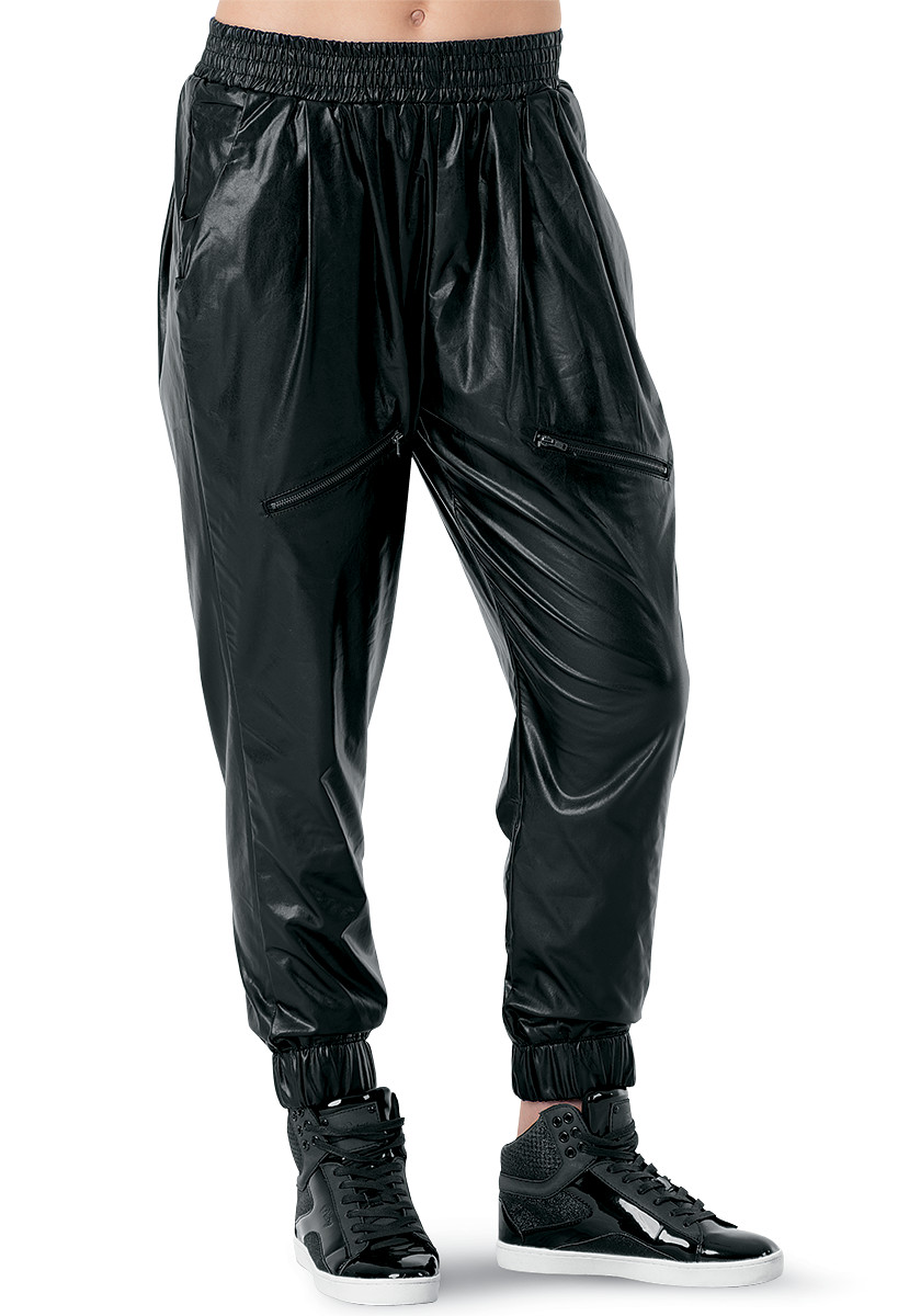 Baggy discount leather joggers