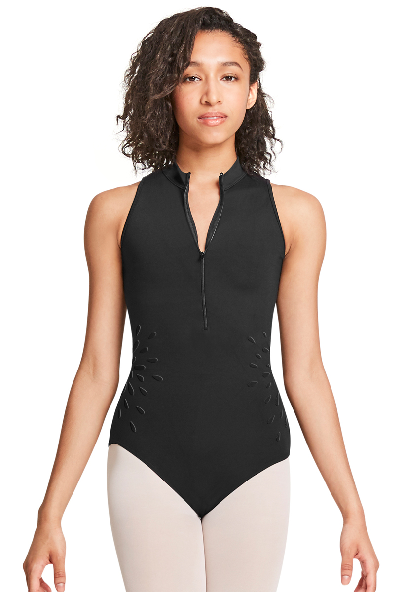 Mirella Zip Front Flower Leotard | Mirella